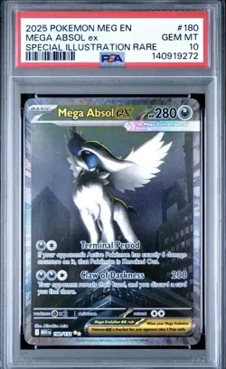 2025 POKEMON MEG EN-MEGA EVOLUTION #180 MEGA ABSOL EX PSA 10 - Image 1