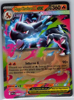 Mega Charizard X ex 013/094 ME02: Phantasmal Flames - Pokemon Card - NM - Image 1