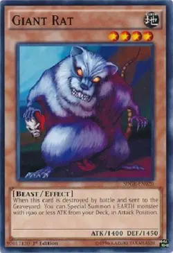 Yugioh - Giant Rat - 1st Edition NM - Plus Free Holographic Card - Image 1