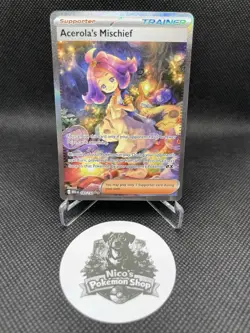Pokemon TCG Acerola's Mischief 183/132 Me01: Mega Evolution Full Art Holo Illus… - Image 1