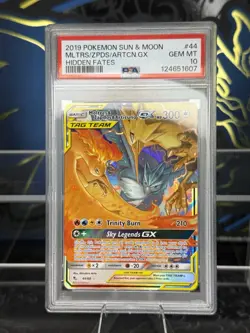 Pokemon Hidden Fates Moltres Zapdos Articuno GX 44/68 Holo Ultra Rare PSA 10 - Image 1
