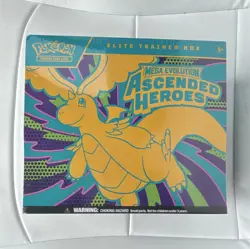 Pokemon Elite Trainer Box Mega Evolution Ascended Heroes Dragonite TCG - Image 1
