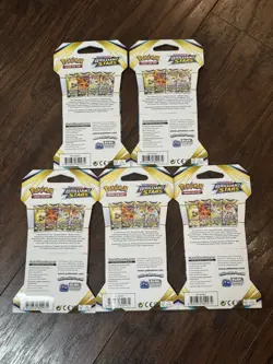 5 Packs Brilliant Stars Sleeved Booster Pack Pokemon TCG Factory Sealed New - Image 2