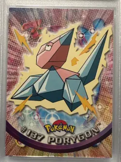 2000 TOPPS POKEMON TV ANIMATION SER 3 #137 PORYGON PSA 9 - Image 3