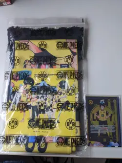 One Piece x BVB Dortmund Goodie Bag Monkey D. Luffy Promo Card Scarf Sticker - Image 1