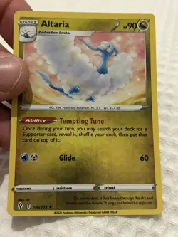 Altaria 106/203 Reverse Holo SWSH Evolving Skies Pokemon Card - Image 1