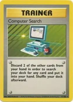Computer Search 71/102 Base Set Pokemon Card LP - Image 1
