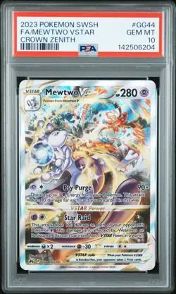 Pokemon Card PSA 10 Mewtwo VSTAR GG44/GG70 Crown Zenith Charizard Alt Art 2023 - Image 1