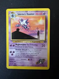 Pokemon Card Sabrina's Haunter Gym Challenge Uncommon 55/132 Near Mint - Image 1