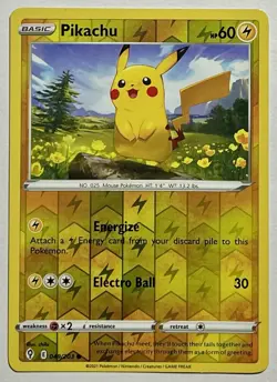 Pikachu 049/203 (LP) Reverse Holo Sword & Shield: Evolving Skies 2031 Pokemon - Image 1