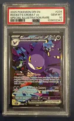 Pokemon 2025 Destined Rivals en Crobat EX Special Illustration PSA 10 - Image 1