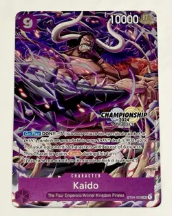 2024 One Piece Kaido CS Celebration Prize English Card Promo Stamped ST04-003 - Image 1