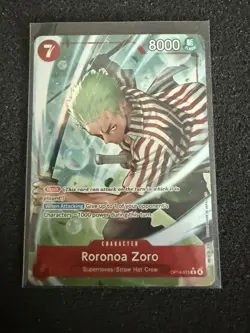 Roronoa Zoro OP14-015 Alternate Art -Azure Sea's Seven One Piece English In Hand - Image 1