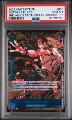 PSA 10 SEQUENTIAL - Luffy Sabo Ace WINNER - One Piece 3rd Anniversary 3 Brothers - Image 5
