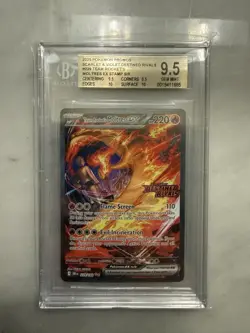 BGS 9.5 Pokemon TCG Team Rockets Moltres EX Card 229/182 Stamped Gem Mint - Image 1