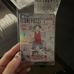 Bandai Namco One Piece CCG Monkey D. Luffy US Voyage Promo Holo Card #4 - Image 2