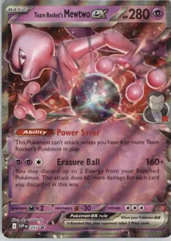 Team Rocket's Mewtwo ex Promo SV: Scarlet & Violet Promo Cards 205 NM Holo - Image 1