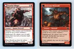 Fearful Villager #157/277 MTG Innistrad Crimson Vow Common 2021 TCG Card - Image 1