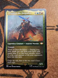 Abaddon the Despoiler (Display Commander) (Foil Etched) - Thick Stock Universes - Image 1