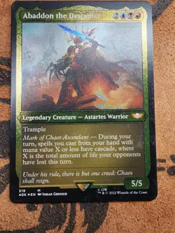 Abaddon the Despoiler (Display Commander) (Foil Etched) - Thick Stock Universes - Image 3