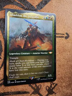 Abaddon the Despoiler (Display Commander) (Foil Etched) - Thick Stock Universes - Image 4