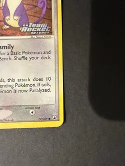 Rattata - 72/109 - Pokemon Ex Team Rocket Returns Reverse Holo Rare NM - Image 5