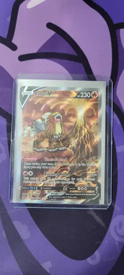 Pokemon TCG Entei V Crown Zenith: Galarian Gallery Gg36/Gg70 Holo Ultra Rare - Image 1