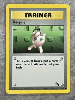 Recycle 61/62 Pokemon TCG Fossil WOTC Trainer Vintage Regular (Moderate Play) 2 - Image 1