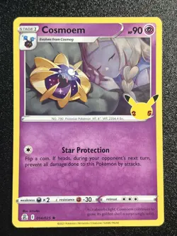 Cosmoem 014/025 Pokemon TCG 25th Anniversary Celebrations Holo (Light Play) LP 3 - Image 1