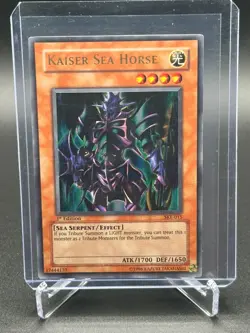 Yugioh TCG Kaiser Sea Horse SKE-015 Ultra Rare 1st Edition LP Holo - Image 1