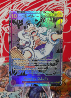 PROXY One Piece Card Monkey D Luffy OP05 Manga CUSTOM ENGLISH Gear 5 - Image 1