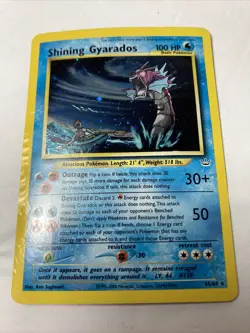 Pokemon TCG Shining Gyarados Holo Neo Revelation Card 65/64 Secret Rare READ - Image 1