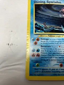Pokemon TCG Shining Gyarados Holo Neo Revelation Card 65/64 Secret Rare READ - Image 2