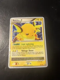 Pokemon TCG Raichu Lv. X Holo 99/100 Stormfront LP - Image 1