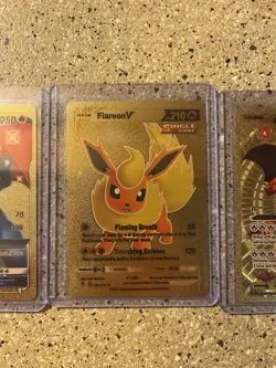 Pokemon Textured Gold Foil, Fan Art (lot Of 3)￼ - Image 3