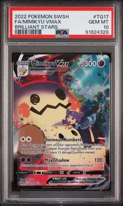 POKEMON SWORD & SHIELD BRILLIANT STARS TG17 MIMIKYU VMAX PSA 10 - Image 1