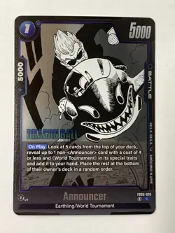 Dragon Ball Super Card Game Manga Booster FB06-026 Announcer - Image 1