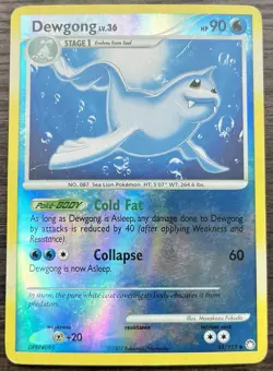 Dewgong 45/123 Pokemon TCG Mysterious Treasures Reverse Holo Heavily Played HP - Image 1