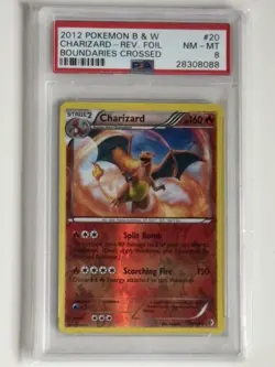 2012 Charizard #20 Reverse Holo – Pokemon B&W Boundaries Crossed – PSA 8 - Image 1