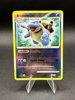 Pokemon TCG Blastoise Reverse Holo Rare Card 2/132 D&P: Secret Wonders Lv.52 MP - Image 1