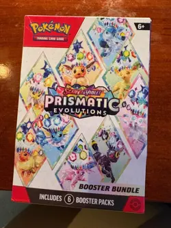 Pokemon Scarlet & Violet Prismatic Evolutions Booster Bundle 6 Packs New Sealed - Image 1