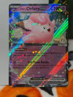 ☁ Lillie's Clefairy ex 076/217 ME: Ascended Heroes Pokemon Double Rare MINT - Image 1