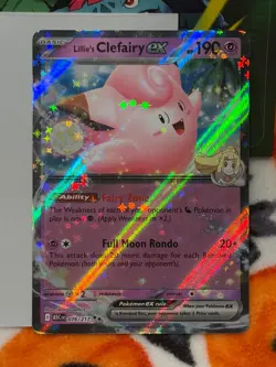 ☁ Lillie's Clefairy ex 076/217 ME: Ascended Heroes Pokemon Double Rare MINT - Image 3
