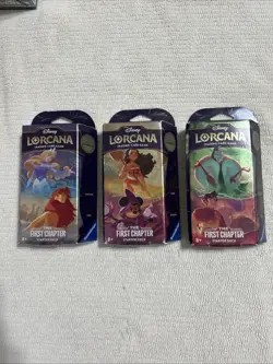Disney Lorcana TCG The First Chapter Starter Decks - Set of 3 - NIB/Factory Seal - Image 1