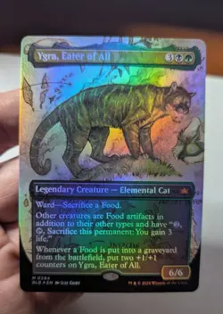 1x Ygra, Eater Of All BORDERLESS FOIL NM - BLB Magic MTG Cat x1 - Image 1