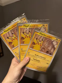 3 x “Pikachu At The Museum” Jumbo Promo Pokemon Card English Sealed - Image 1
