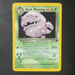 Pokemon Vintage Holo Dark Weezing 14/82 Team Rocket WotC 2000 - Image 1