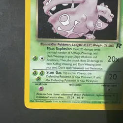 Pokemon Vintage Holo Dark Weezing 14/82 Team Rocket WotC 2000 - Image 5