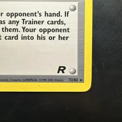 Pokemon Vintage Non-Holo Rare Rocket’s Sneak Attack 72/82 Team Rocket WotC - Image 4