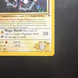 Pokemon Vintage Holo Rare Lt. Surge's Magneton Gym Heroes Wotc 2000 - Image 4
